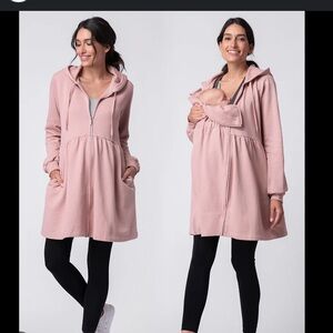 Seraphine Dusty Pink Hooded Outerwear
